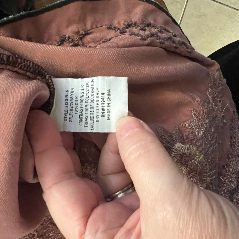 Johnny Was Green and Brown Embroidered Blouse - Picture 5 of 5